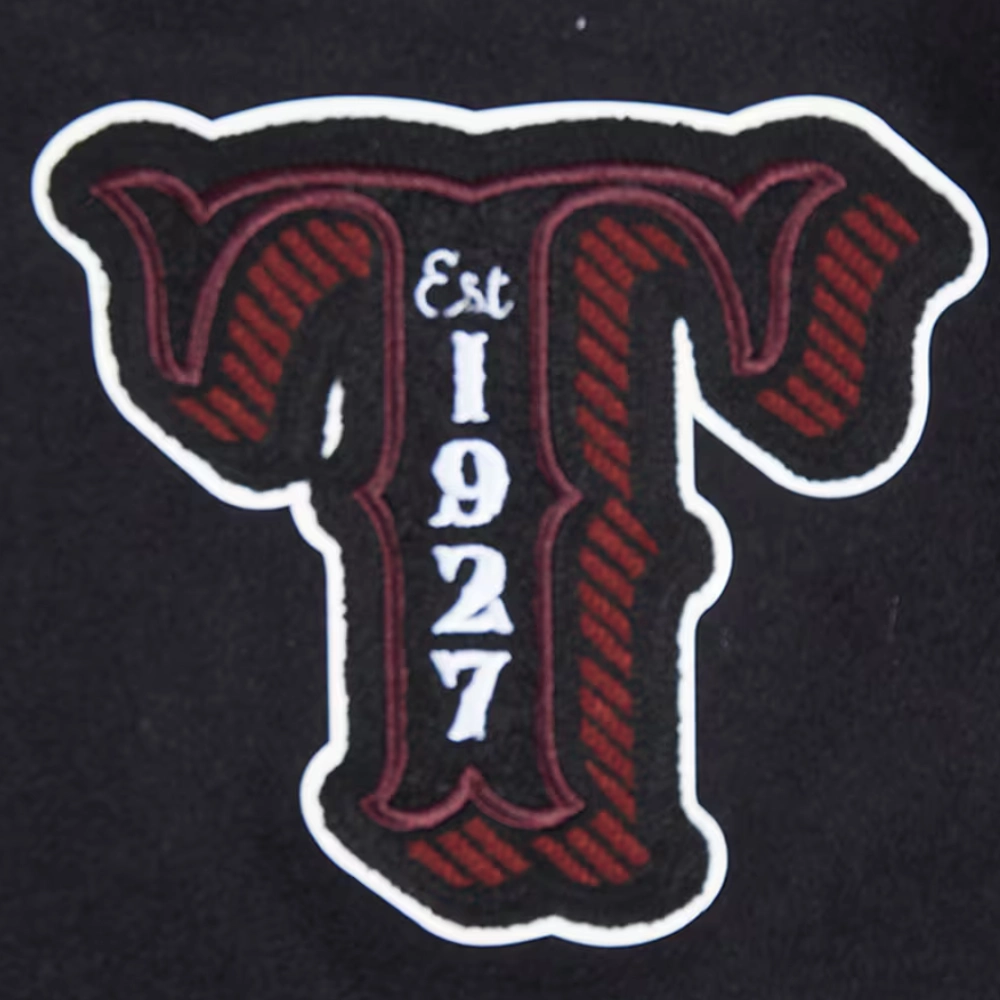 Texas southern tigers hbcu vintage blackwhite wool varsity patch