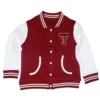Texas tech raiders maroon satin varsity jacket 1
