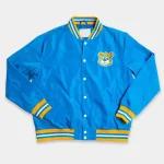 UCLA Bruins Script Sky Blue Satin Varsity Jacket