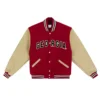 University of georgia 1966 red beige wool leather varsity jacket