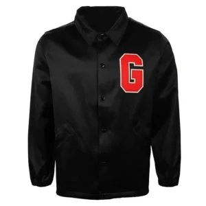 University of georgia bulldogs black satin varsity jacket 1