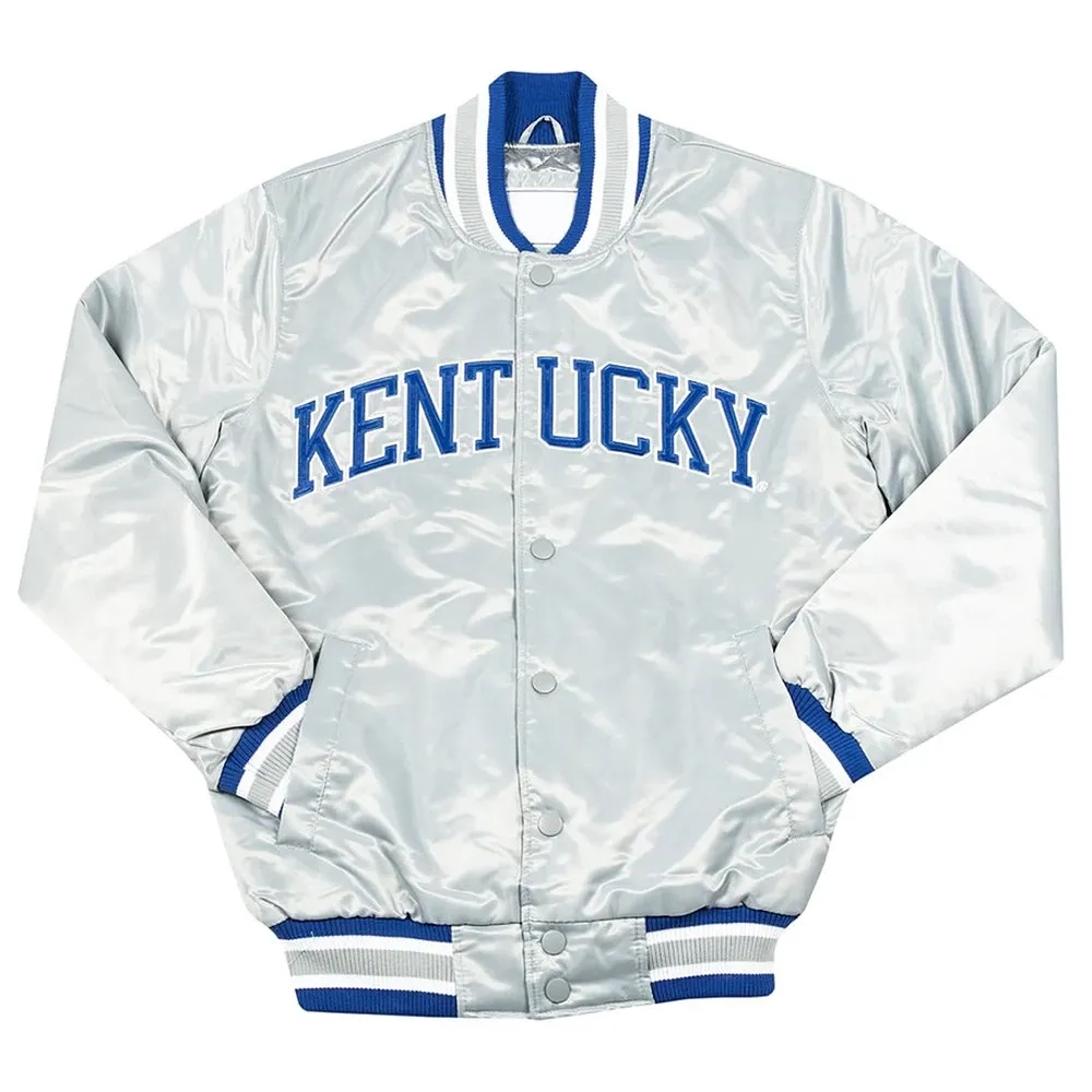 University of kentucky wildcats silver satin varsity jacket 1