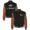 University of miami hurricanes wool leather varsity jacket