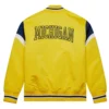 University of michigan wolverines yellow satin varsity jacket 2