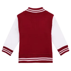University of nebraska huskers letterman red white wool leather varsity jacket 1