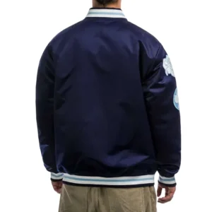 University of north carolina tar heels blue satin varsity jacket 2