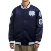 University of north carolina tar heels blue satin varsity jacket 3