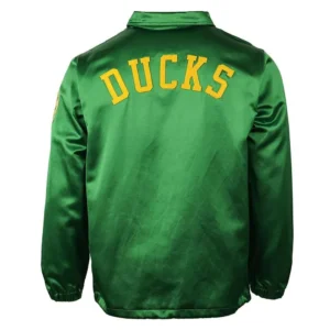University of oregon ducks green satin varsity jacket