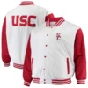 Usc trojans big tall birdseye whitered satin varsity jacket 1