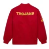 Usc trojans cardinal sc interlock red satin varsity jacket