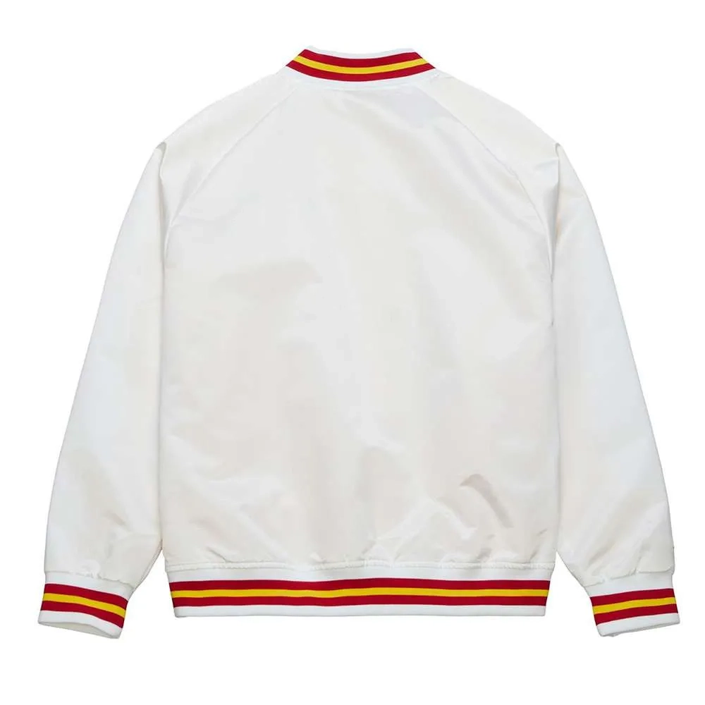 Usc trojans script white satin varsity jacket 2