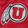 Utah utes 80s red bomber satin varsity jacket 1