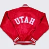 Utah utes 80s red bomber satin varsity jacket 2