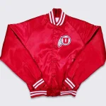 Utah Utes Vintage 80’s Red Satin Jacket