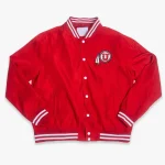 Utah Utes Script Red Satin Varsity Jacket