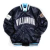 Villanova wildcats vintage full snap navy satin varsity jacket