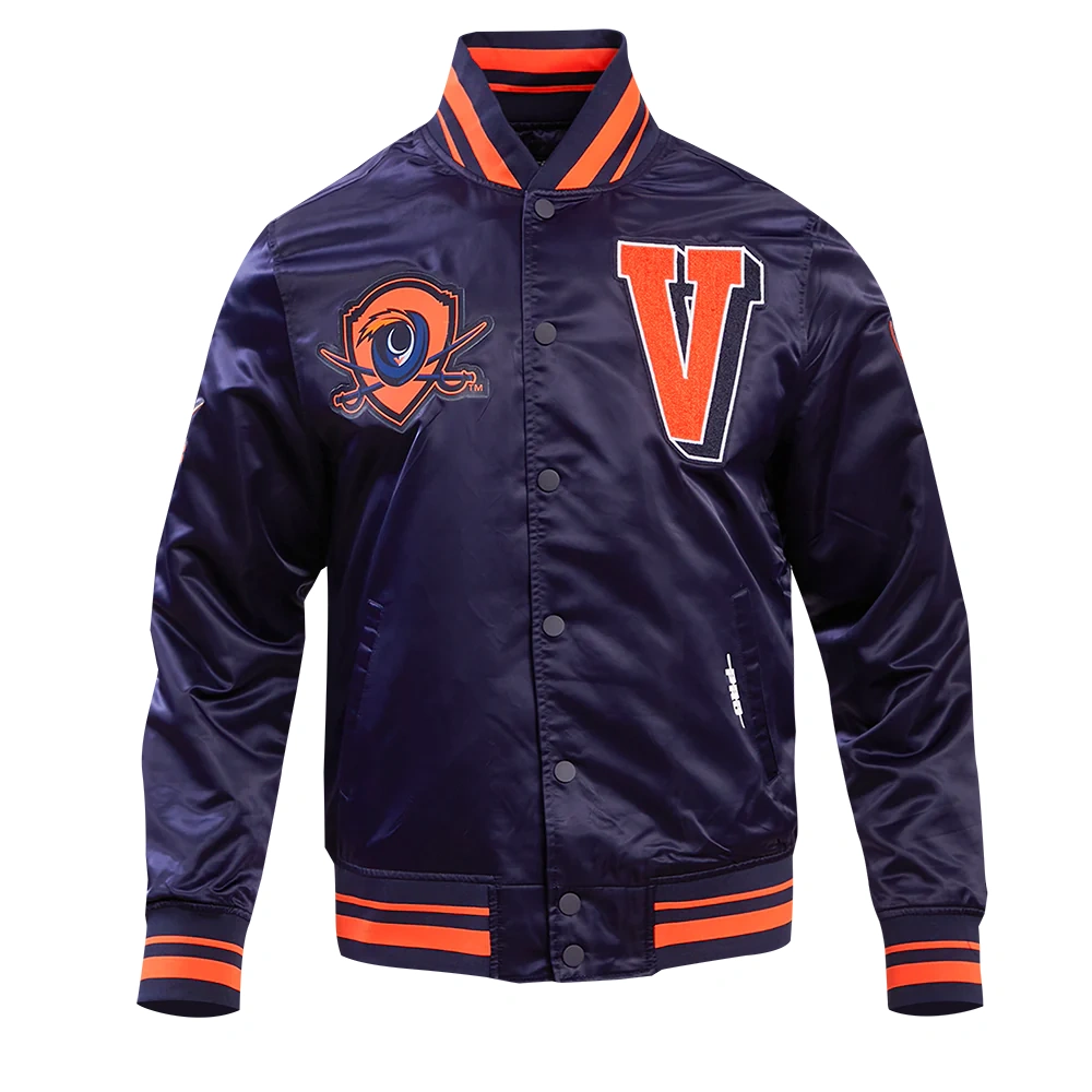 Virginia cavaliers classic navy satin varsity jacket