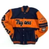 Virginia state trojans ole skool black wool leather varsity jacket 2