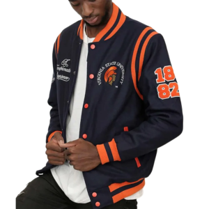 Virginia state university black wool varsity jacket 1