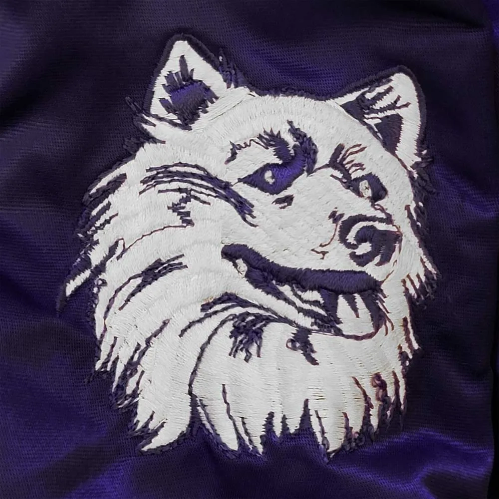 Washington huskies 90s purple satin varsity jacket