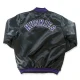 Washington huskies full snap black satin varsity jacket