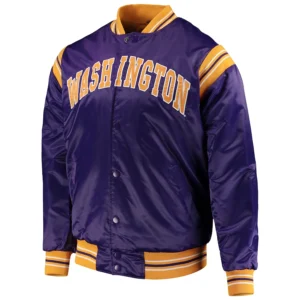 Washington huskies the enforcer purple satin varsity jacket 1