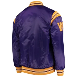 Washington huskies the enforcer purple satin varsity jacket 3