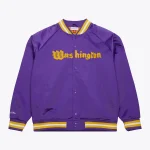Washington Huskies Throwback Wordmark Full-Snap Purple Satin Jacket
