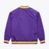 Washington huskies vintage logo lightweight purple satin varsity jacket 2
