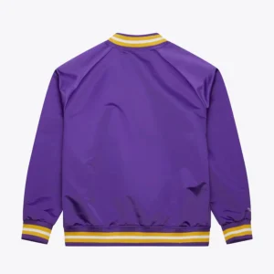 Washington huskies vintage logo lightweight purple satin varsity jacket 2
