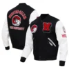 Winston salem state rams classic blackwhite wool leather jacket