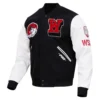 Winston salem state rams classic wool leather varsity jacket