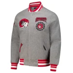 Winston-Salem State Rams Crest Emblem Grey Wool Jacket