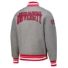 Winston salem state rams grey crest emblem wool jacket