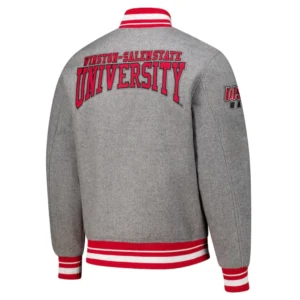 Winston salem state rams grey crest emblem wool jacket