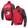 Winston salem state rams hbcu vintage red leather varsity jacket