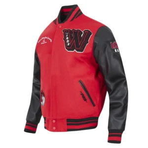 Winston salem state rams hbcu vintage redblack varsity jacket
