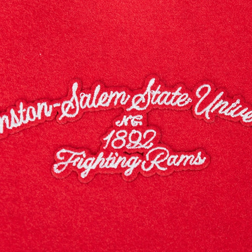 Winston salem state rams hbcu vintage redblack wool patches