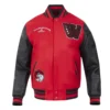 Winston salem state rams hbcu vintage redblack wool varsity jacket
