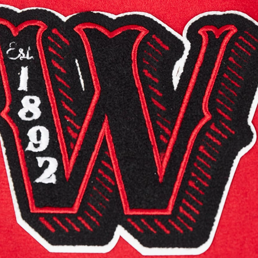Winston salem state rams hbcu vintage redblack wool varsity patches