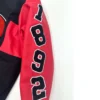 Winston salem state rams ole skool letterman blackred wool leather varsity jacket 1