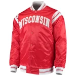 Wisconsin Badgers The Enforcer Red Satin Jacket