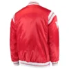 Wisconsin badgers the enforcer red satin varsity jacket 3