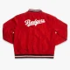 Wisconsin badgerse vintage script bomber red satin varsity jacket 2 1