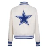 Womens dallas cow boys retro classic full snap white satin
