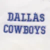 Womens dallas cow boys retro classic full snap white satin jacket patch logo