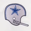 Womens dallas cow boys retro classic full snap white satin jacket team patch