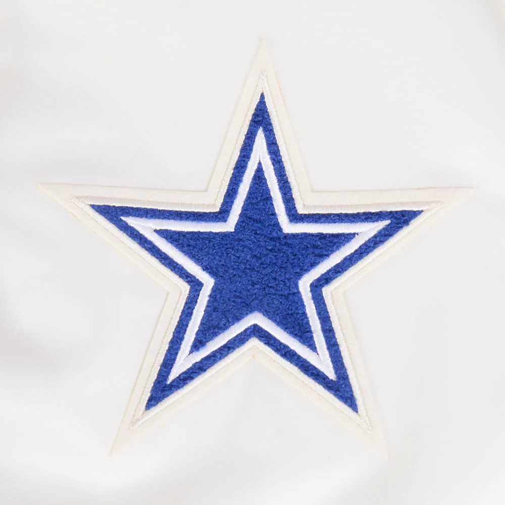 Womens dallas cow boys retro classic full snap white satin star patch logo