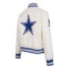 Womens dallas cow boys retro classic white satin