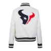 Womens houston texans full snap satin jacket